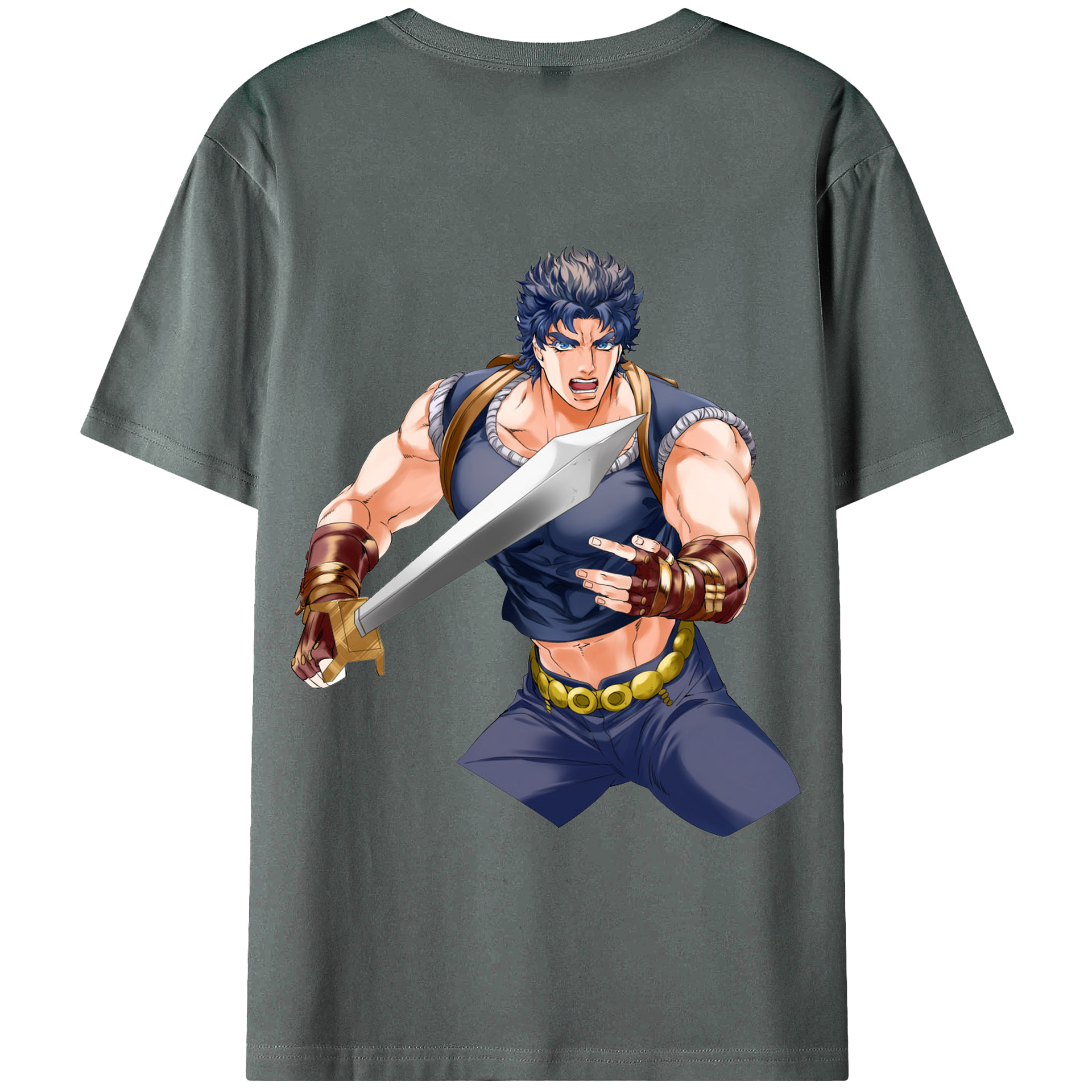 （画像用） ジョジョの奇妙な冒険 /ジョナサン?ジョースター JoJo's Bizarre Adventure Jonathan Joestar 綿100％半袖Tシャツ（背面プリント）